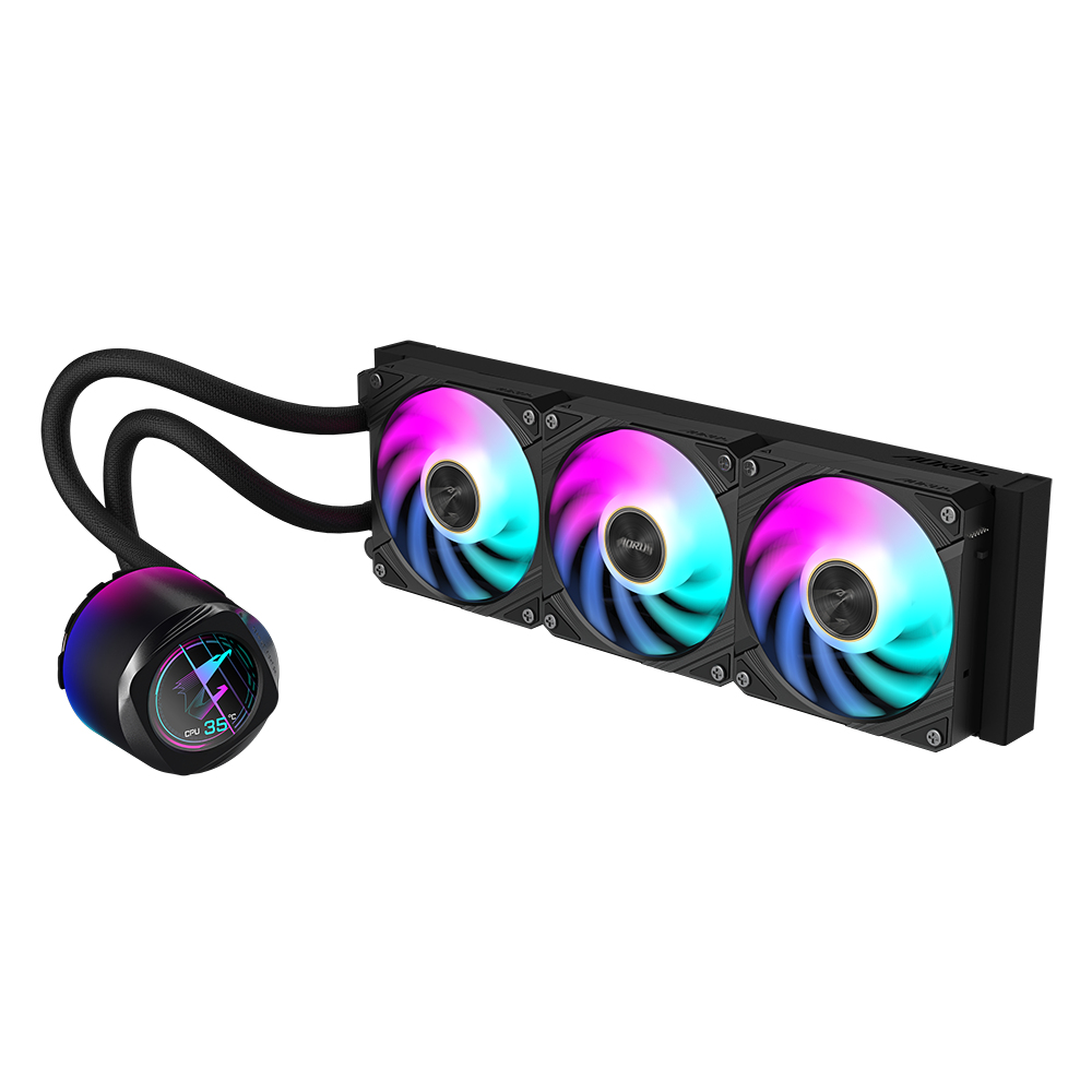 GIGABYTE AORUS WATERFORCE X II 360 Processor Alles-in-één vloeistofkoeler 12 cm Zwart - Afbeelding 2
