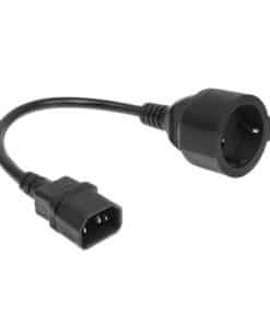 ACT Netsnoer C14 - CEE 7/3 zwart 0,2 m - Afbeelding 2