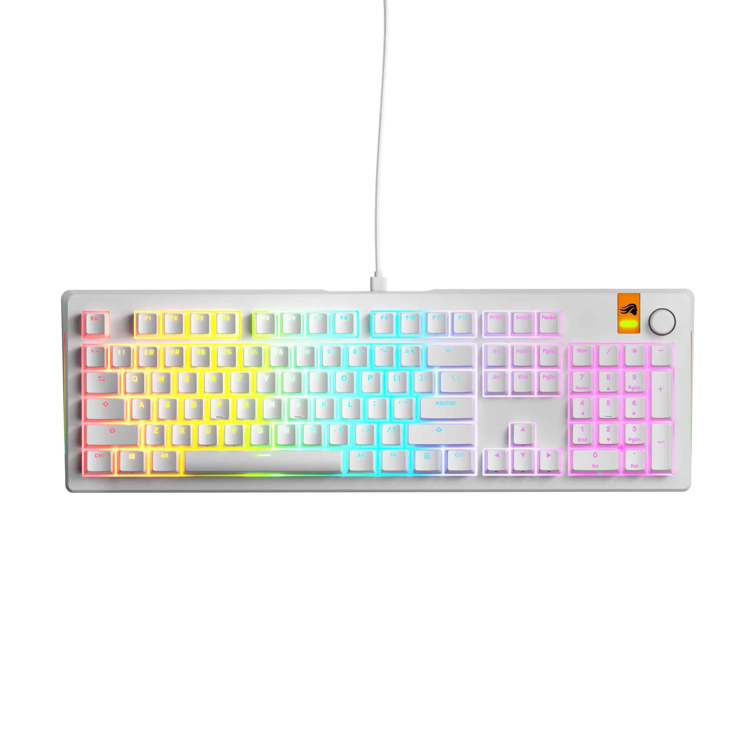Glorious Gaming GMMK 3 HE 100% Prebuilt toetsenbord Gamen USB QWERTY Amerikaans Engels Wit - Afbeelding 2