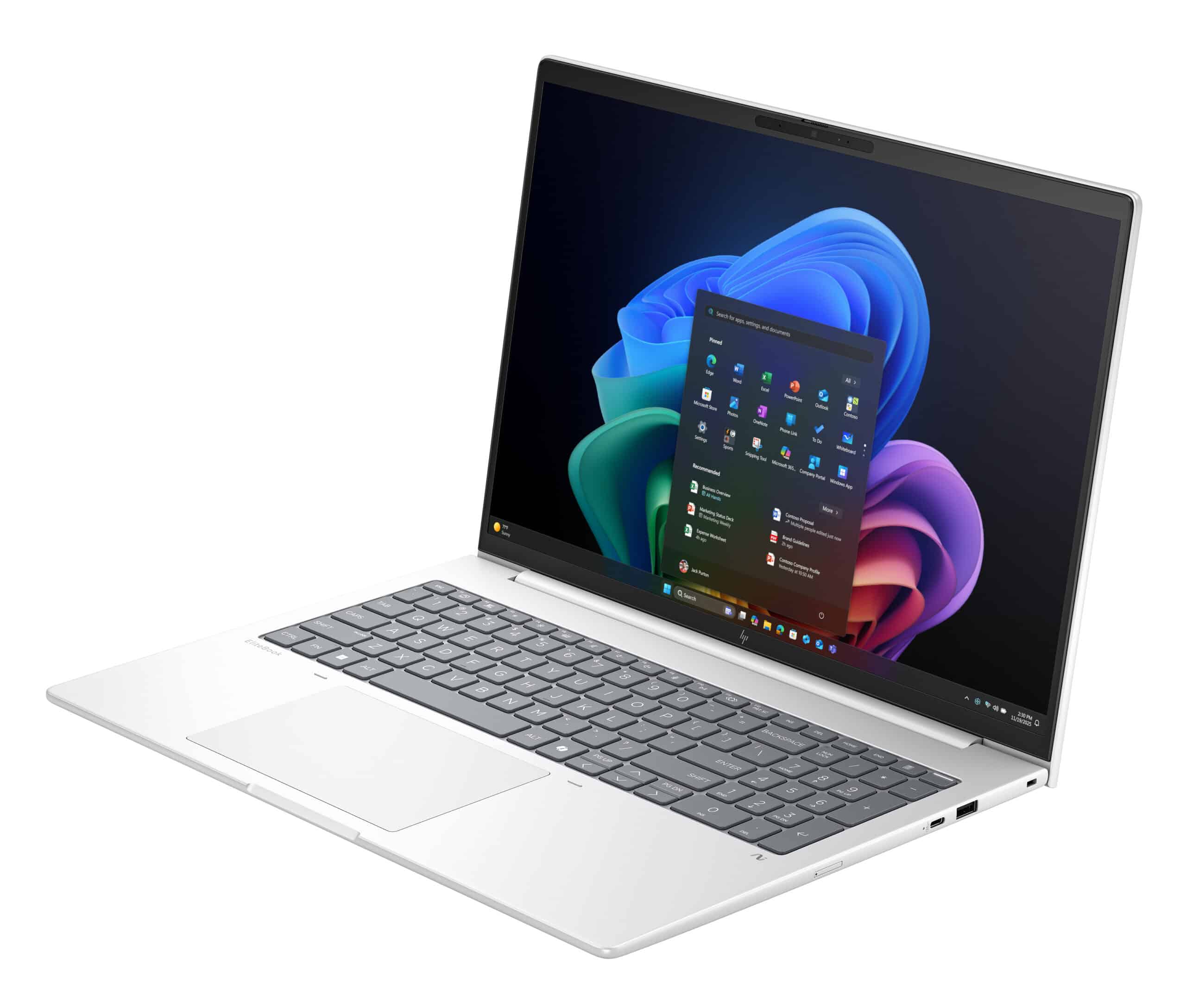 HP EliteBook 8 G1i 16 AI (NGAI PC) UMA U7 258V + 32GB / 16.0 WUXGA W+LBL UWVA 400 5MP IR ISP+ bnt Panel / 1TB PCIe NVMeValue / W11p64NextGenPremium / 1 Yr Warr QWERTZ Laptop - Afbeelding 2