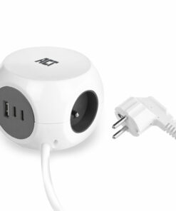 ACT AC2425 power uitbreiding 1,5 m 3 AC-uitgang(en) Binnen Wit