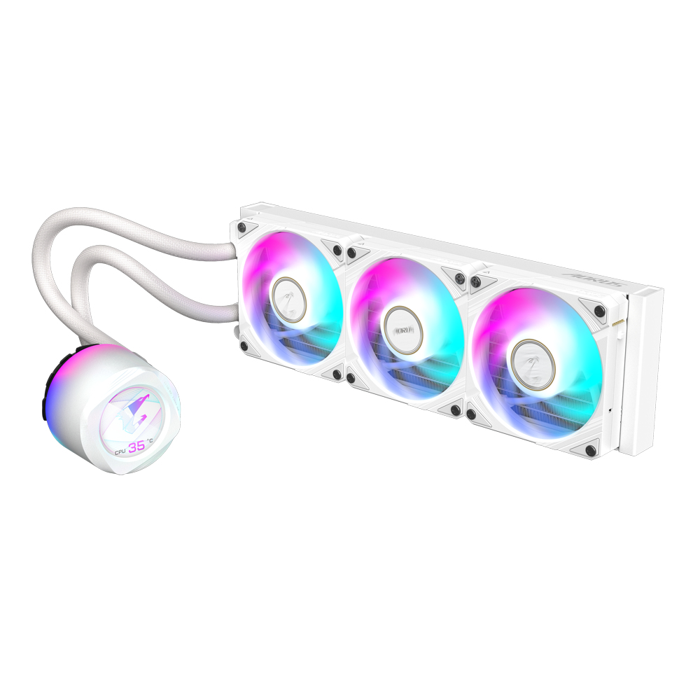 GIGABYTE AORUS WATERFORCE X II 360 ICE Processor Alles-in-één vloeistofkoeler 12 cm Wit - Afbeelding 2