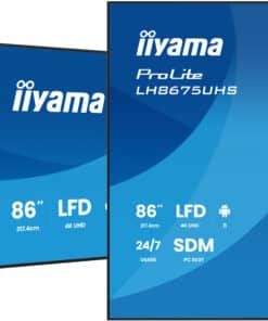 iiyama LH8675UHS-B2AG beeldkrant Digitale signage flatscreen 2,17 m (85.6") LCD Wifi 500 cd/m² 4K Ultra HD Zwart Type processor Android 11 24/7 Monitor