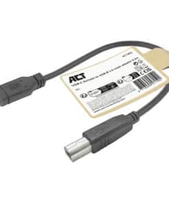 ACT USB Type-C female naar USB-B 2.0 printer adapterkabel 0,2m - Afbeelding 2