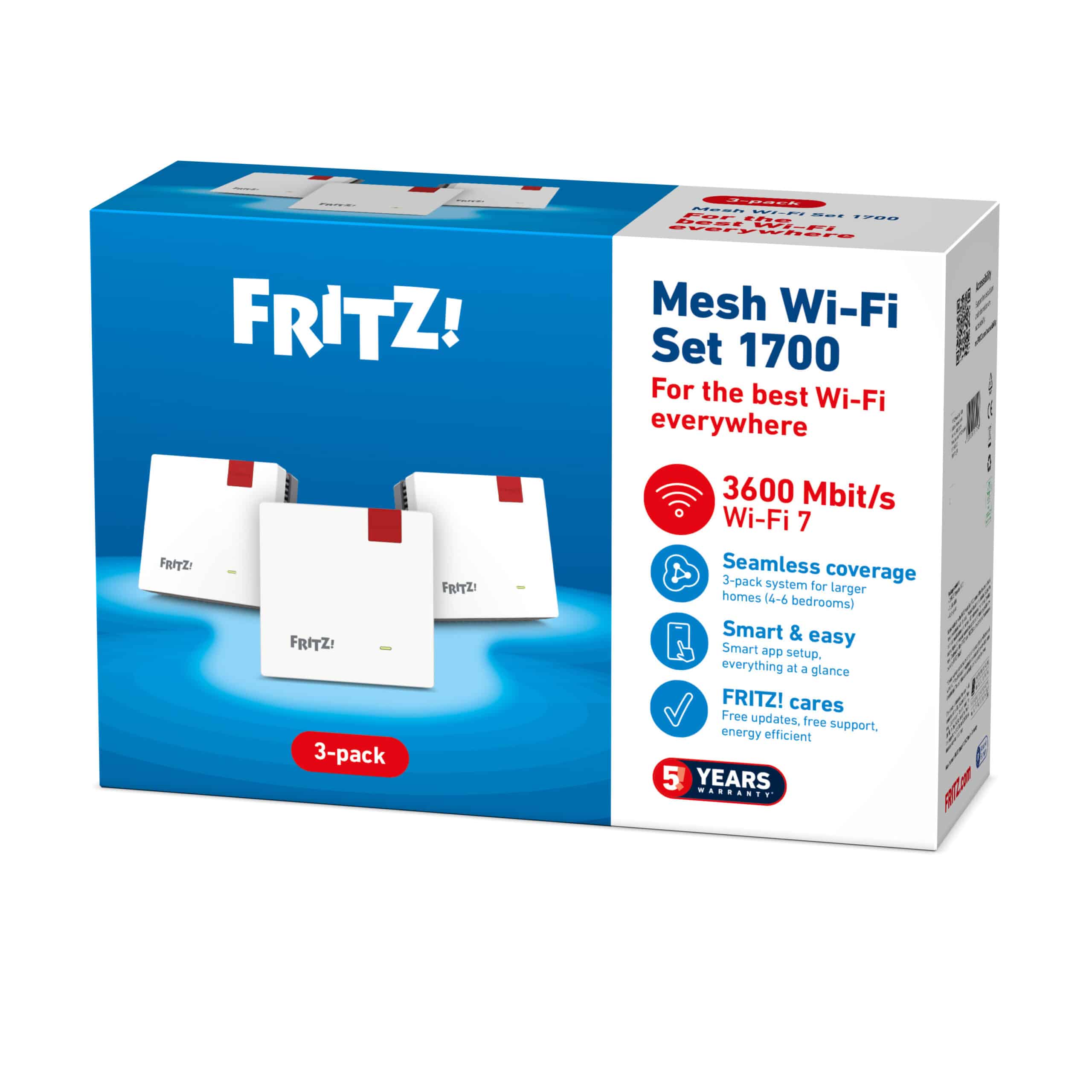 Mesh Set FRITZMESH SET 1700 3-PACK EDITION INTERNATIONAL Wit Intern - Afbeelding 6
