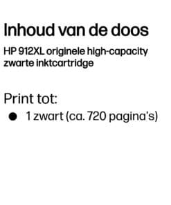 HP 912XL originele high-capacity zwarte inktcartridge - Afbeelding 2