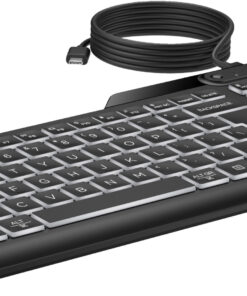 HP 405 backlit toetsenbord met kabel voor meerdere apparaten - Afbeelding 3