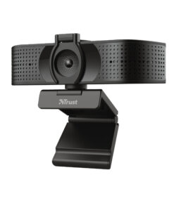 Trust Teza 4K Webcam - Ultra HD webcam – 3840 x 2160 resolutie – Dubbele microfoon – Zwart