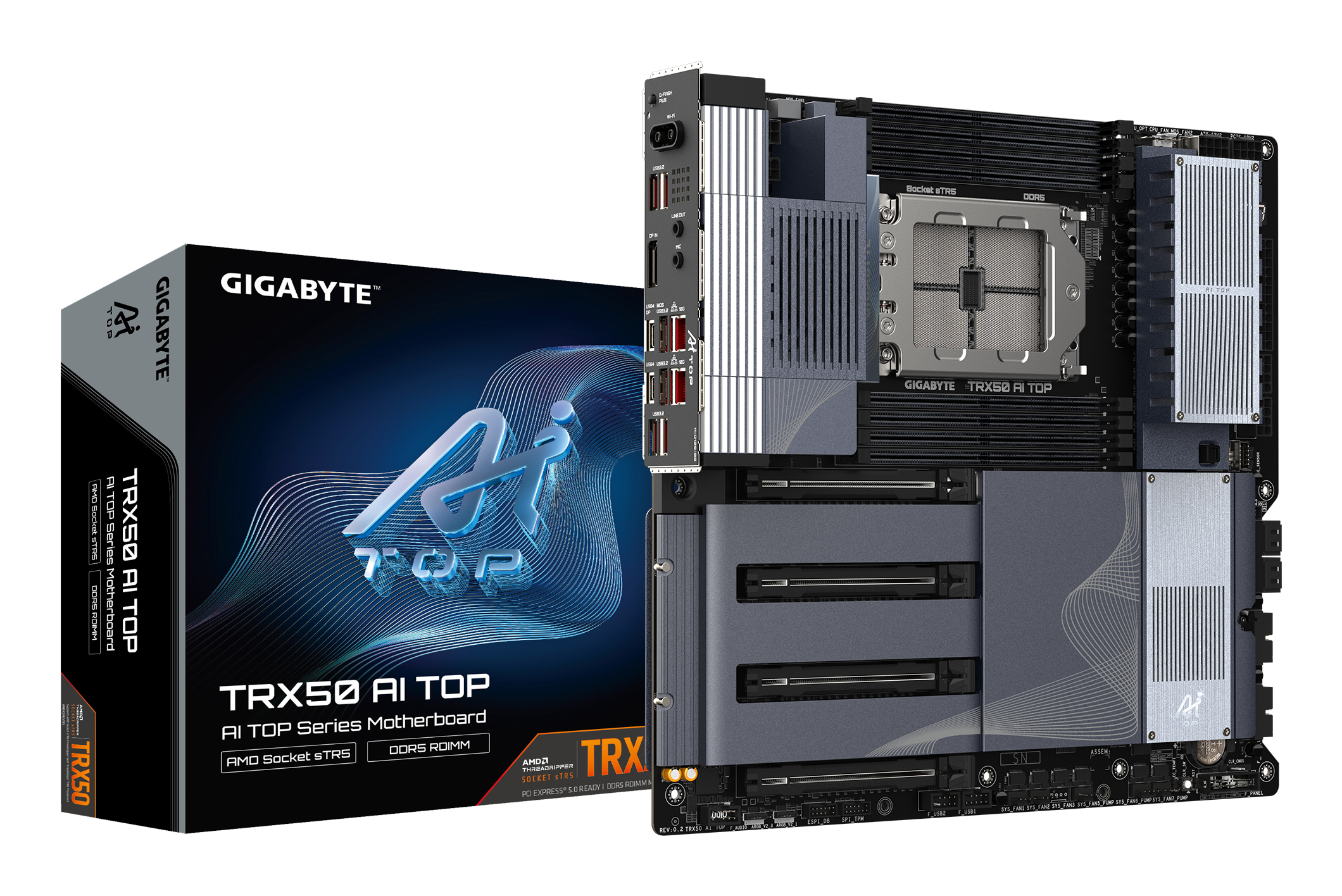 GIGABYTE TRX50 AI TOP moederbord AMD TRX50 Socket sTR5 Verlengd ATX