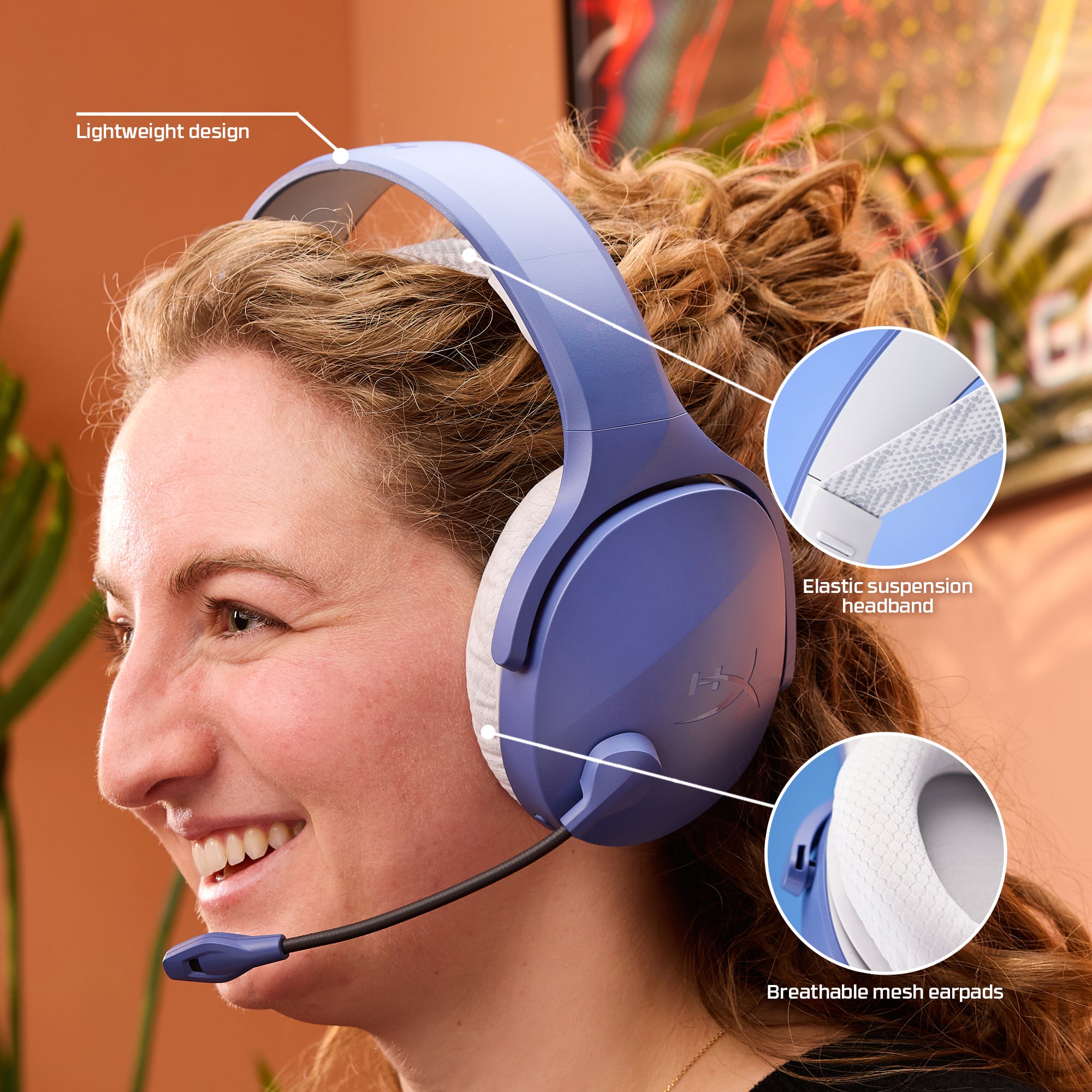HyperX Cloud Jet - Wireless Gaming Headset (Light Blue) - Afbeelding 4