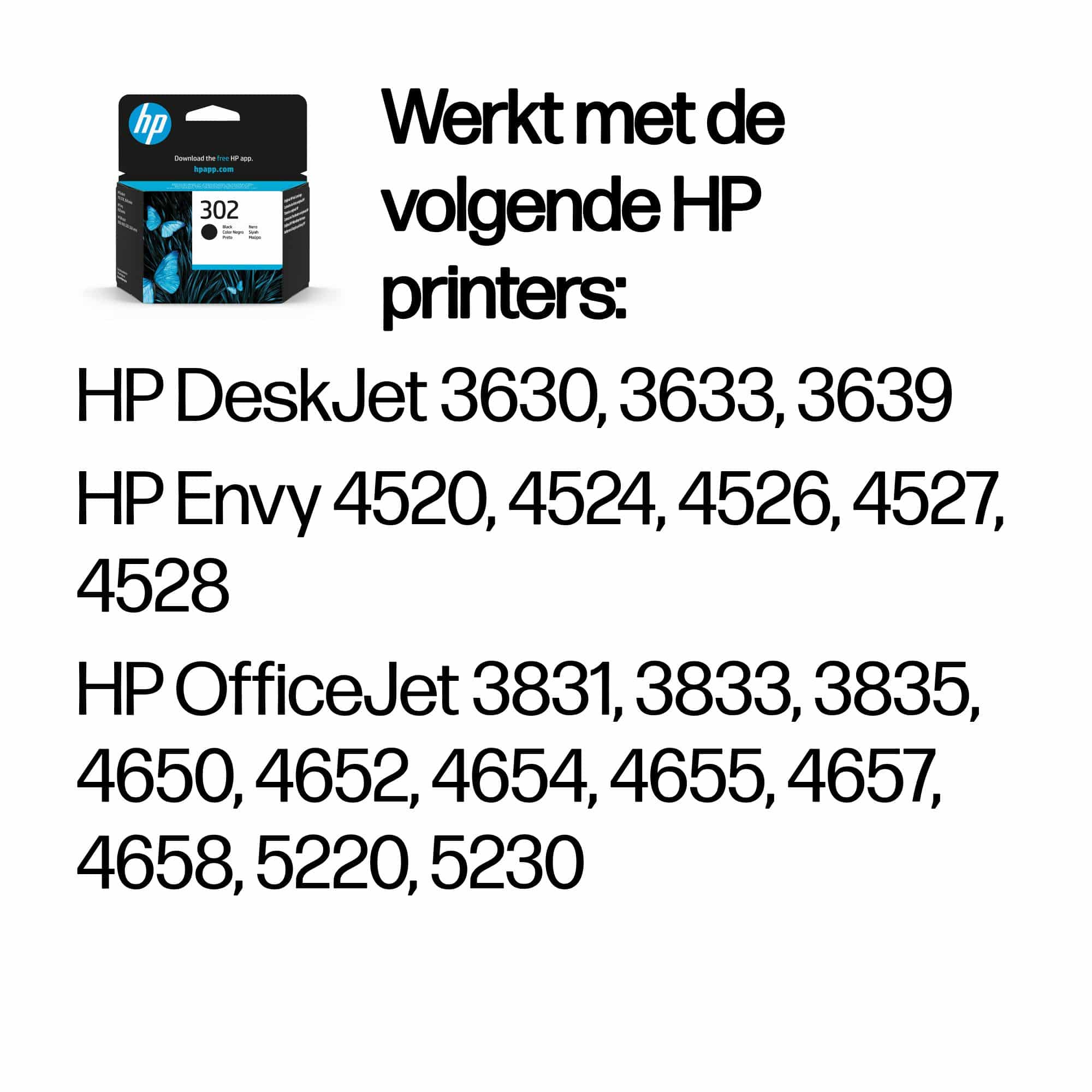 HP 302 originele zwarte inktcartridge