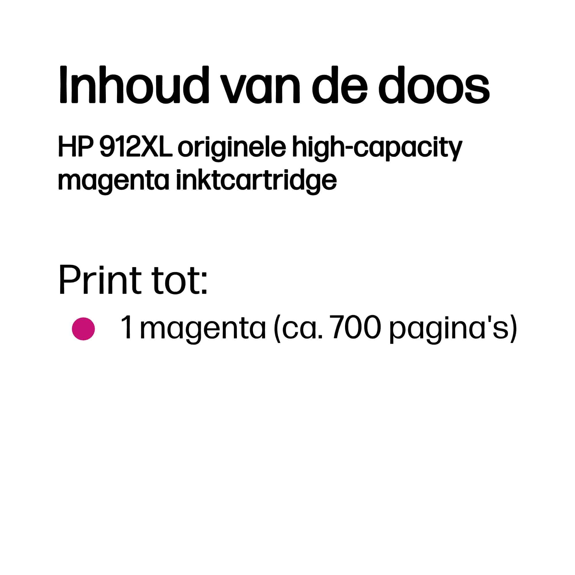 HP 912XL originele high-capacity magenta inktcartridge - Afbeelding 2