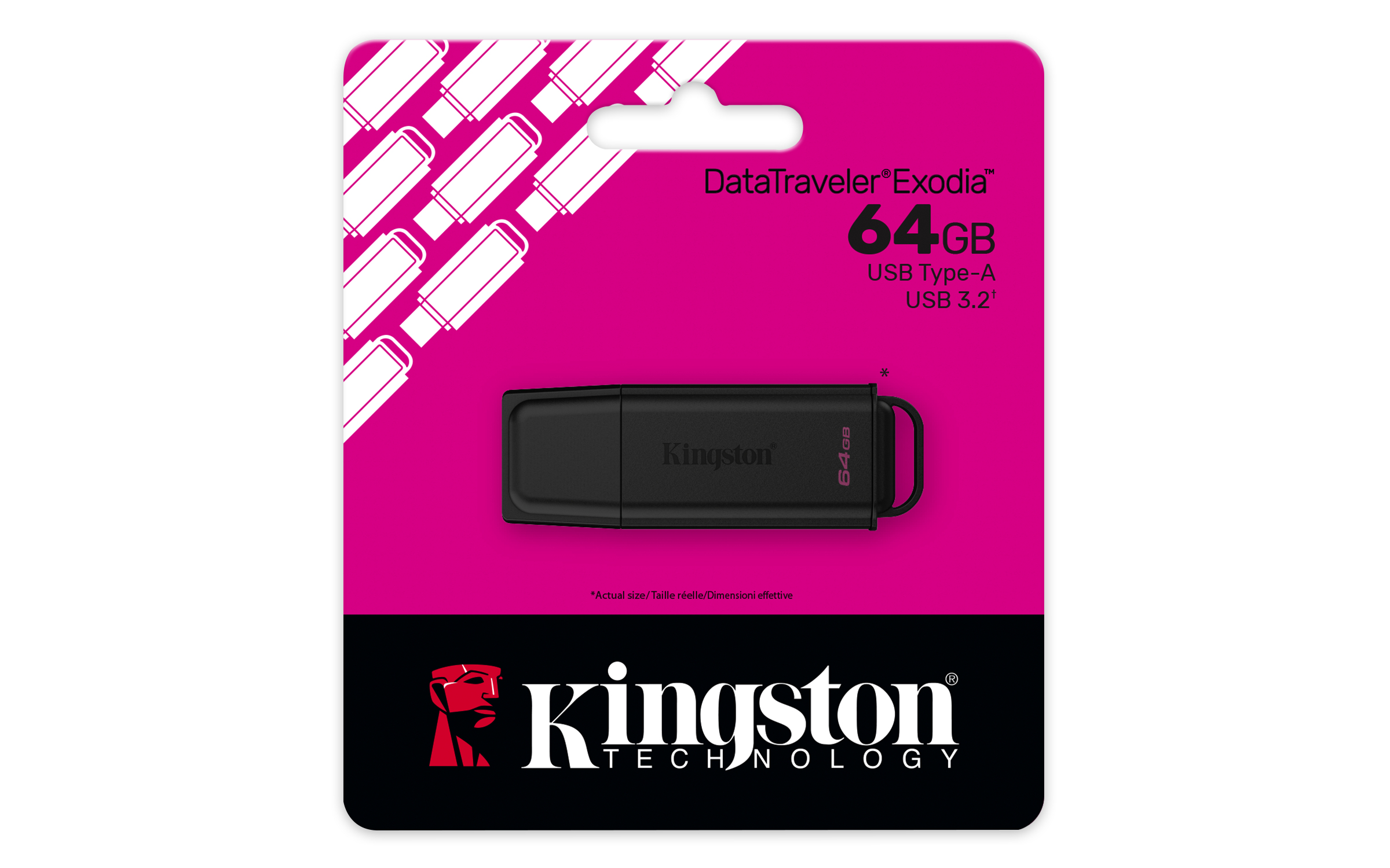 Kingston Technology DataTraveler 64GB Portable USB 3.2 Gen 1 Exodia Black - Afbeelding 5
