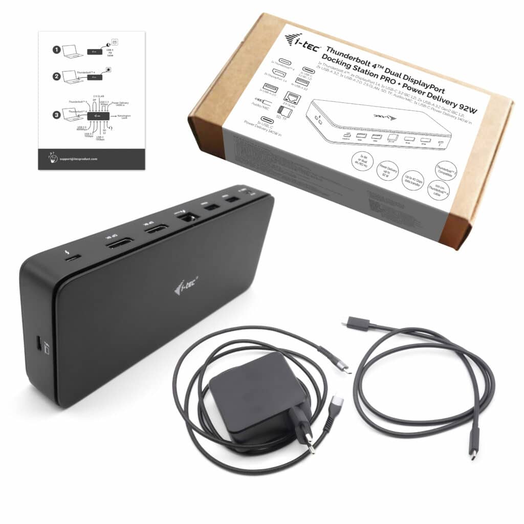 i-tec Thunderbolt 4 Dual DisplayPort Docking Station PRO + Power Delivery 92 W - Afbeelding 8