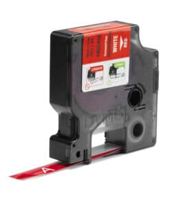 DYMO Rhino industriële Vinyl Labels | 12 mm x 5,5 m | witte afdruk op rood | zelfklevende labels voor Rhino & LabelManager labelprinters - Afbeelding 2