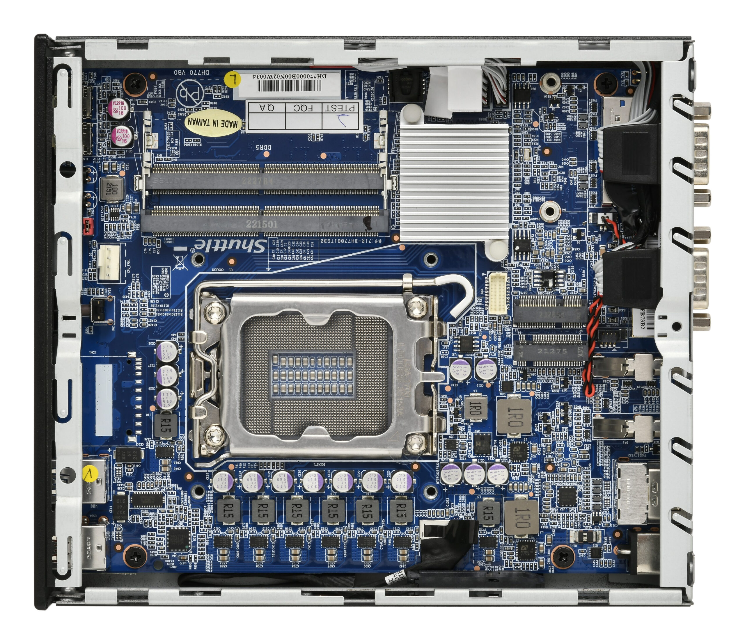 Shuttle Slim PC DH770 , S1700, 2x HDMI, 2x DP , 2x 2.5G LAN, 2x COM, 8x USB, 1x 2.5", 2x M.2, 24/7 permanent gebruik, incl. VESA - Afbeelding 6