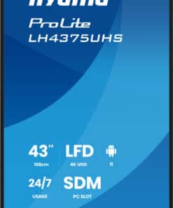 iiyama LH4375UHS-B2AG beeldkrant Digitale signage flatscreen 108 cm (42.5") LCD Wifi 500 cd/m² 4K Ultra HD Zwart Type processor Android 11 24/7 - Afbeelding 3