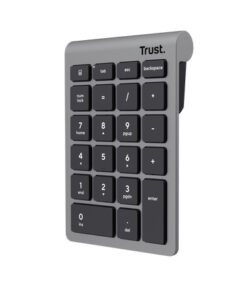 Trust Xalas Draadloos Numeriek Toetsenblok – Draadloze numpad – Laptop numeriek toetsenbord – 2.4GHz USB-microreceiver – Zilver