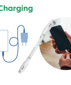 CLUB3D USB C oplaadkabel wit siliconen & tangle-free - Afbeelding 4