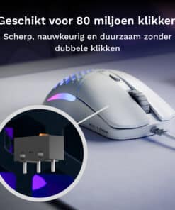 Glorious Gaming Glorious Model O Eternal - Ultralichte bedrade RGB-gamemuis - Wit - Afbeelding 4