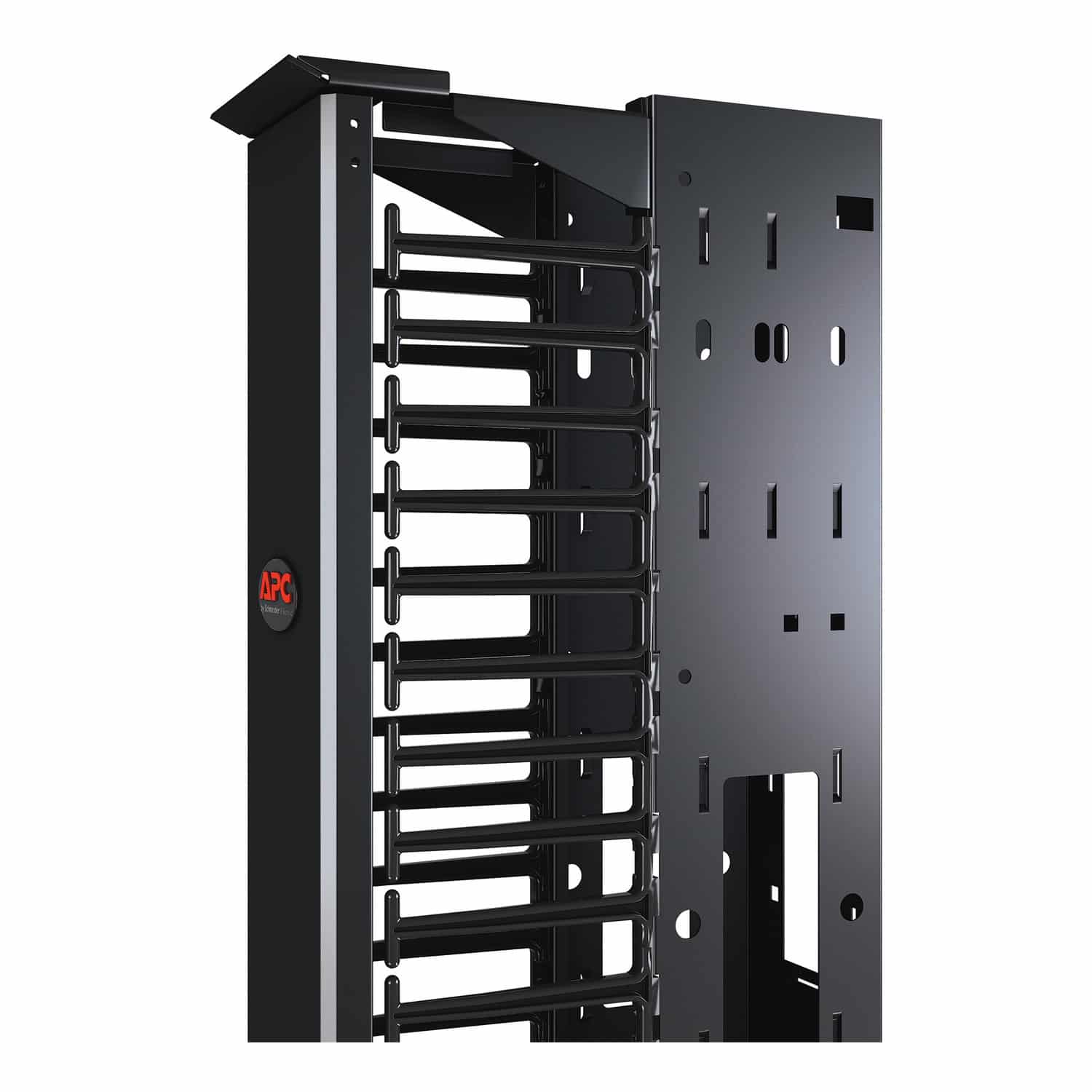 APC Veelzijdige, verticale kabelgeleider voor racks met 2 of 4 staanders, 84"H x 12"B, deur aan één zijde - Afbeelding 4