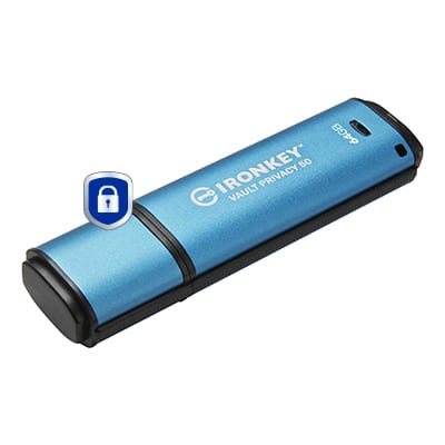 Kingston Technology IronKey 64GB Vault Privacy 50 AES-256 versleuteling, FIPS 197 - Afbeelding 2
