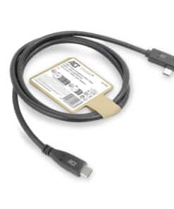 ACT USB 3.0 10Gbps 60W USB Type-C (recht) naar USB Type-C (haaks links/rechts) kabel, 0,5 meter - Afbeelding 2