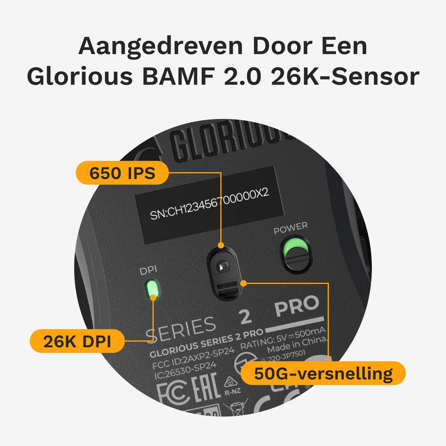 Glorious Gaming Series 2 PRO muis Gamen Rechtshandig RF Wireless + USB Type-C Optisch 26000 DPI - Afbeelding 5