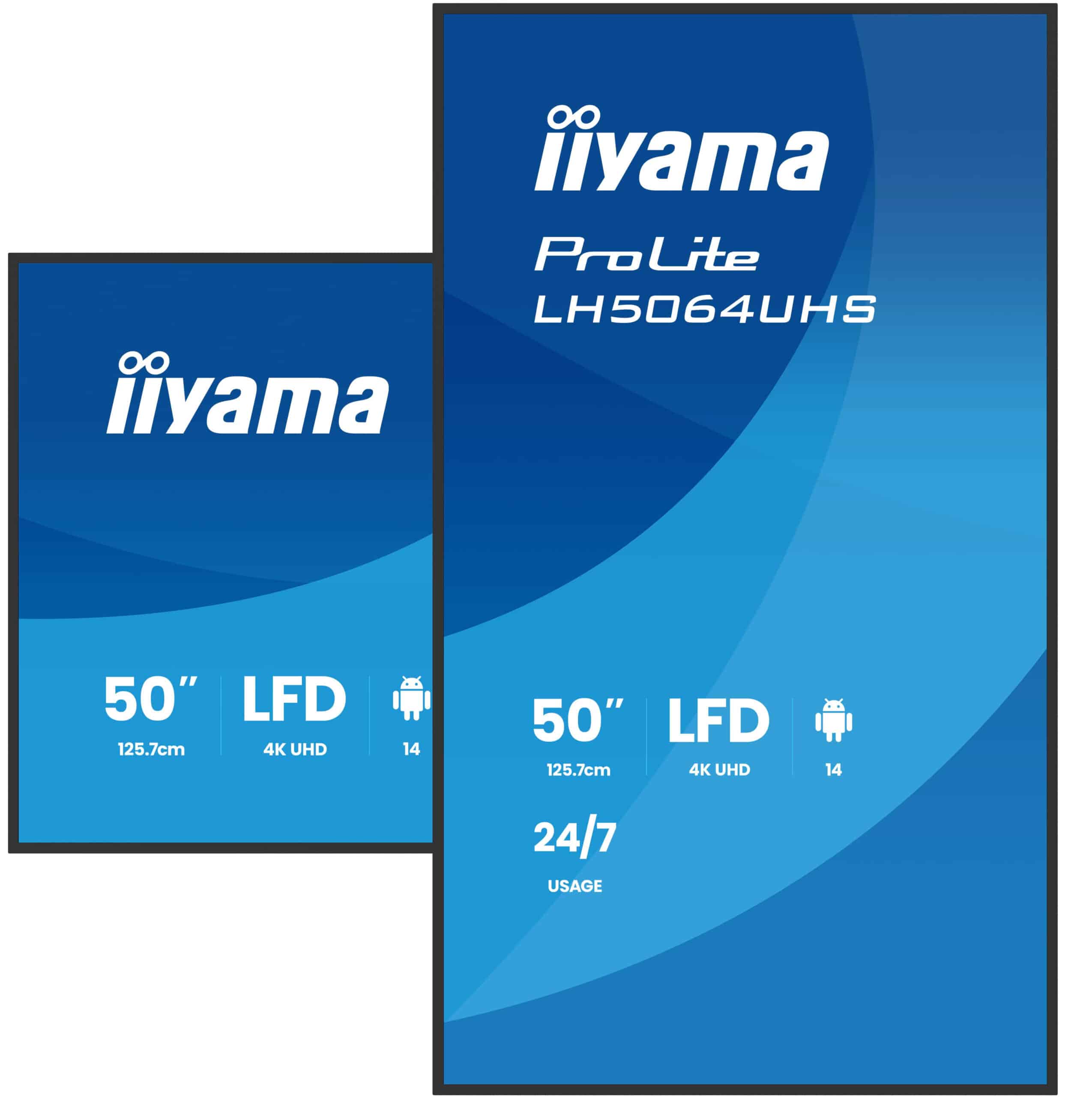 iiyama LH5064UHS-B1AG beeldkrant Digitale signage flatscreen 127 cm (50") Wifi 500 cd/m² 4K Ultra HD Zwart Type processor Android 24/7 - Afbeelding 5