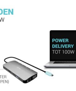 i-tec USB-C Metal Nano 3x Display (DP, HDMI and VGA) Docking Station + Power Delivery 100 W - Afbeelding 6