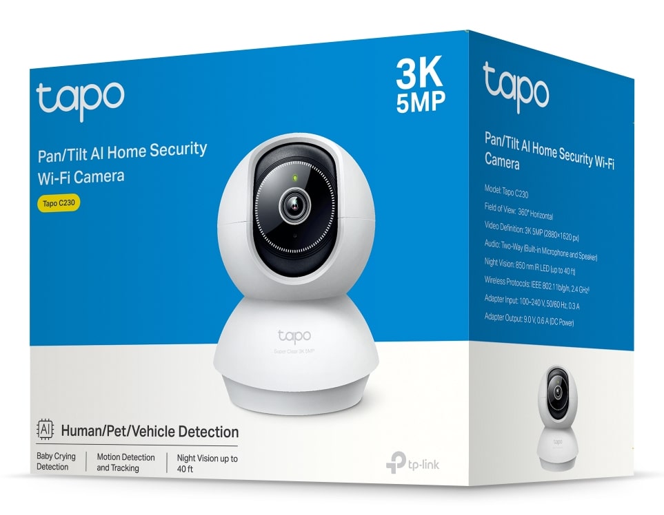TP-Link Tapo C230 Bulb IP-beveiligingscamera Binnen 2880 x 1620 Pixels Plafond/bureau - Afbeelding 3