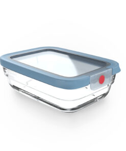 Tefal oneClick Glass N1240210 vershoudbakje 1L, rechthoekig, blauw