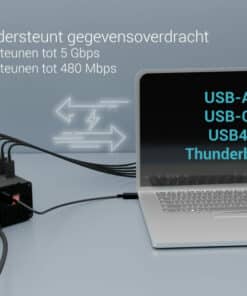 i-tec USB-C/USB-A Metal Charging + data HUB, 15W per port, 10x USB-C - Afbeelding 3