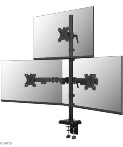 Neomounts DS60-600BL2-1 Triple monitor arm 10-32", Clamp/Grommet, 9 kg, 25.4 - 81.3 cm, 100x100 mm