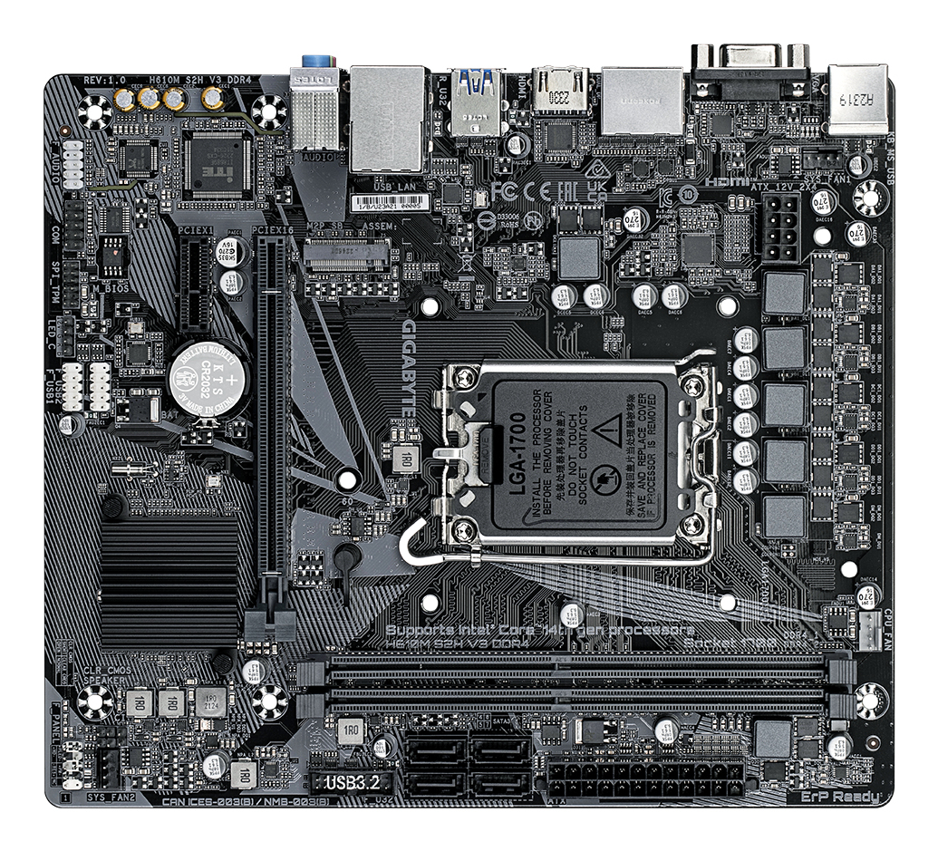 GIGABYTE H610M S2H V3 DDR4 moederbord Intel H610 Express LGA 1700 micro ATX - Afbeelding 4