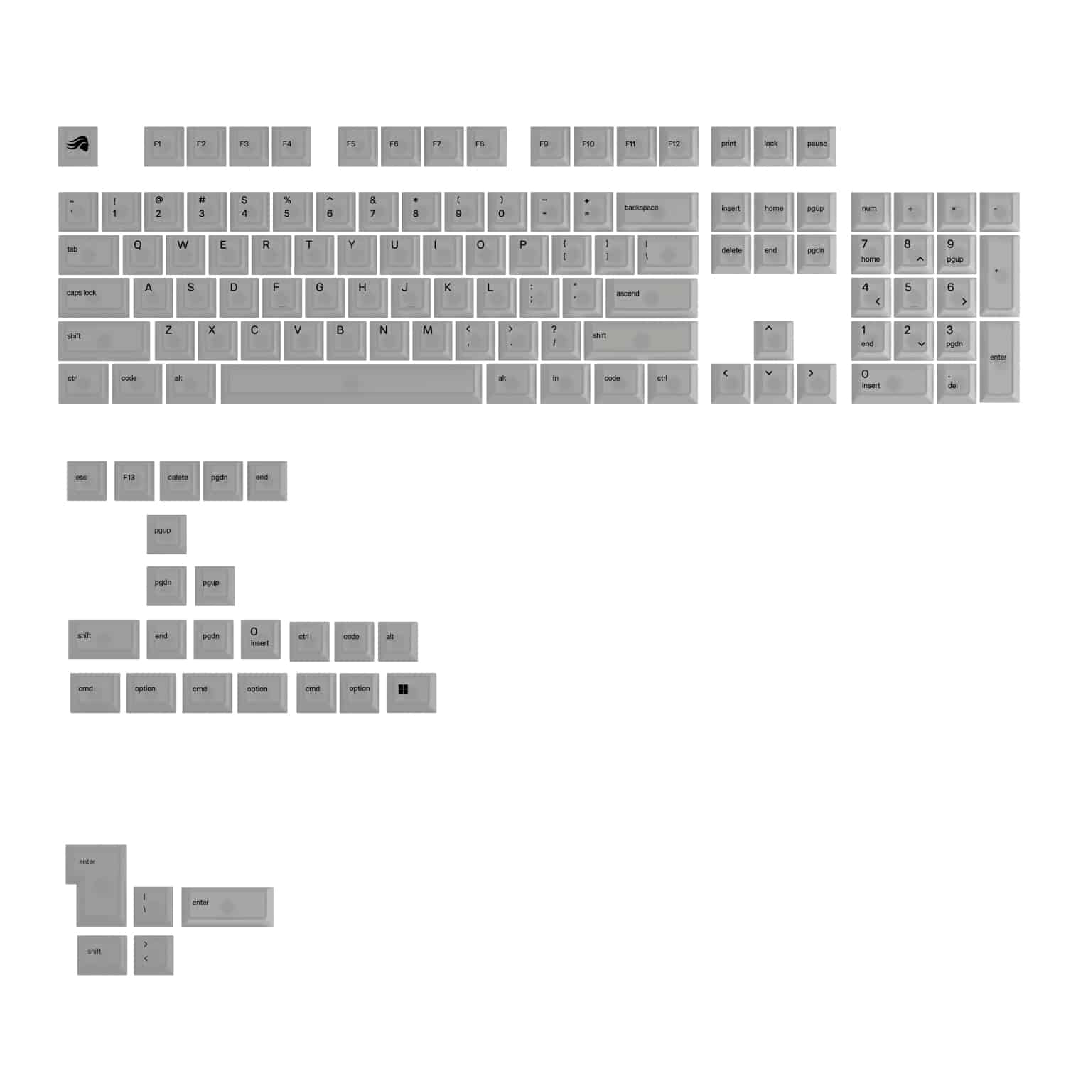 Glorious Gaming GLO-KB-ACC-KC-PC-POLY-US toetsenbordaccessoire Toetsenbordkapje