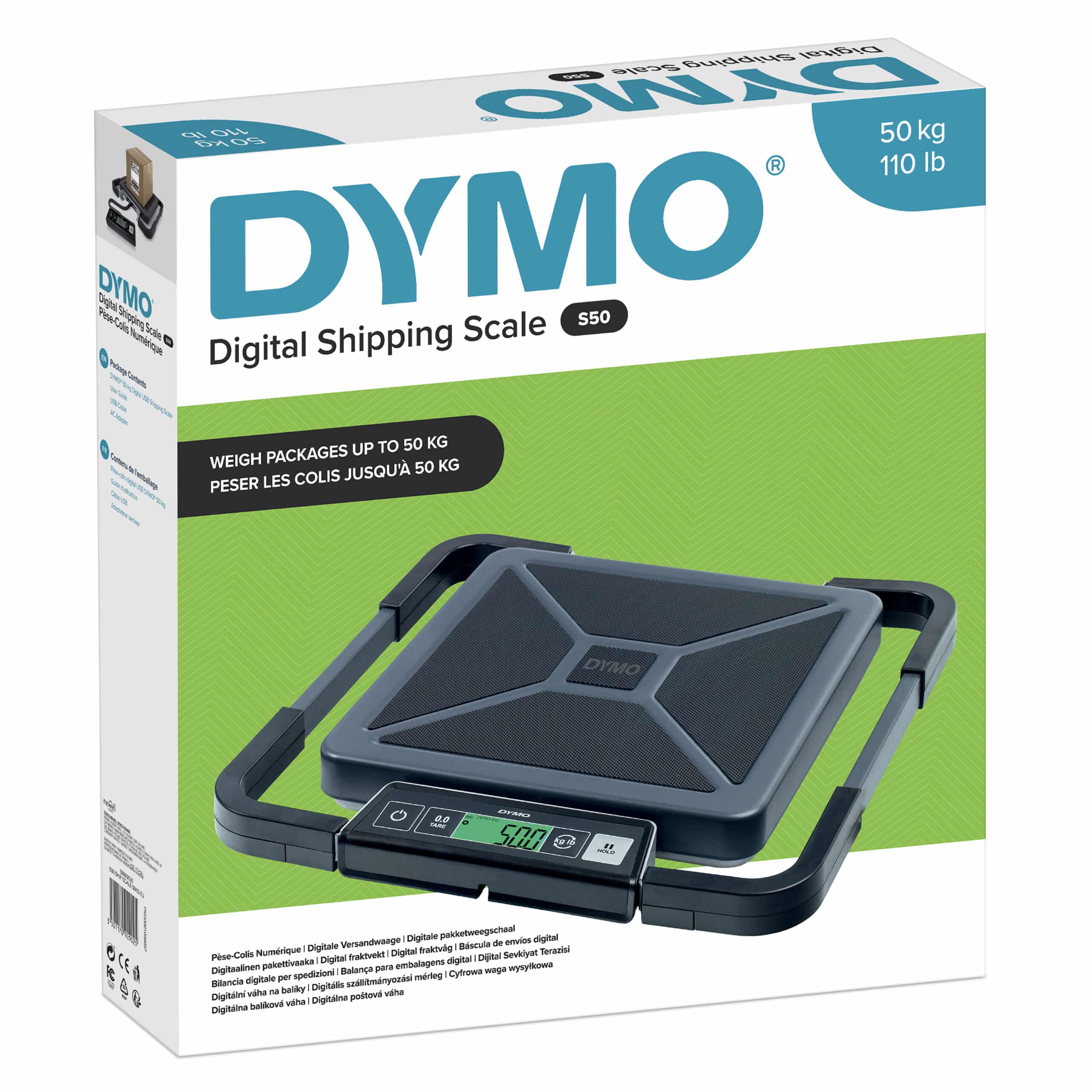 DYMO S50 digitale postweegschalen | tot 50 kg capaciteit | heavy-duty pakket- en verzendweegschaal