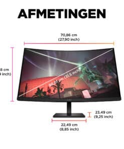 OMEN by HP 31,5 inch QHD 165 Hz Curved gaming monitor - OMEN 32c - Afbeelding 8