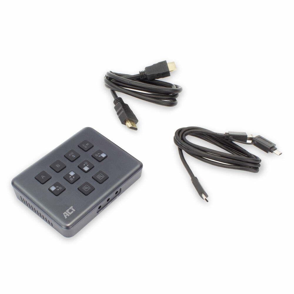 ACT Dual HDMI input USB-C Video Switcher, capturen en live streamen - Afbeelding 3