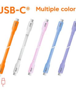 CLUB3D USB C oplaadkabel blauw siliconen & tangle-free - Afbeelding 2