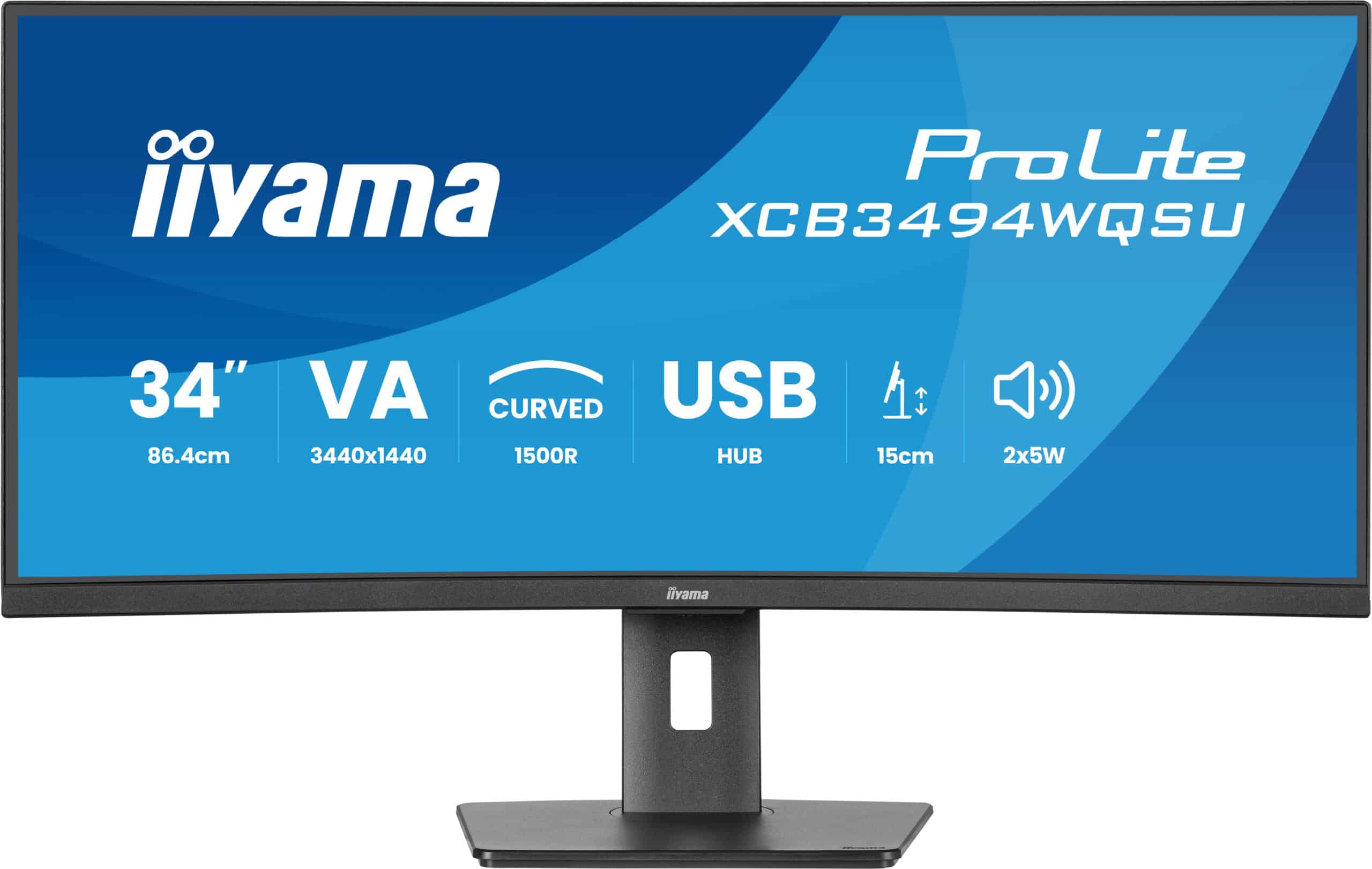 iiyama ProLite XCB3494WQSU-B1 computer monitor 86,4 cm (34") 3440 x 1440 Pixels UltraWide Quad HD LED Zwart - Afbeelding 3