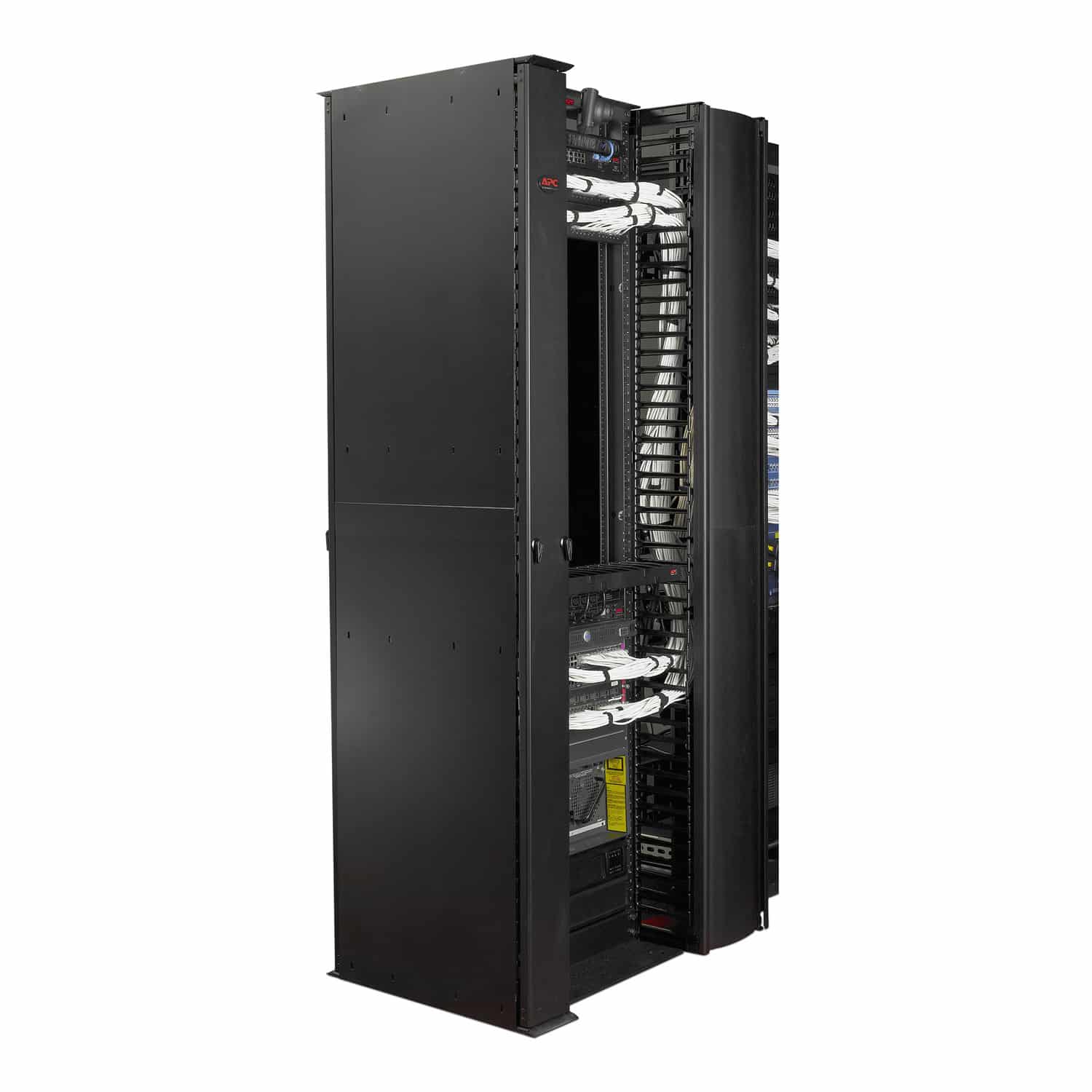 APC Sterke verticale kabelgeleider voor racks met 2 en 4 staanders, hoogte 231 cm x breedte 30,5 cm, dubbelzijdig met deuren - Afbeelding 3