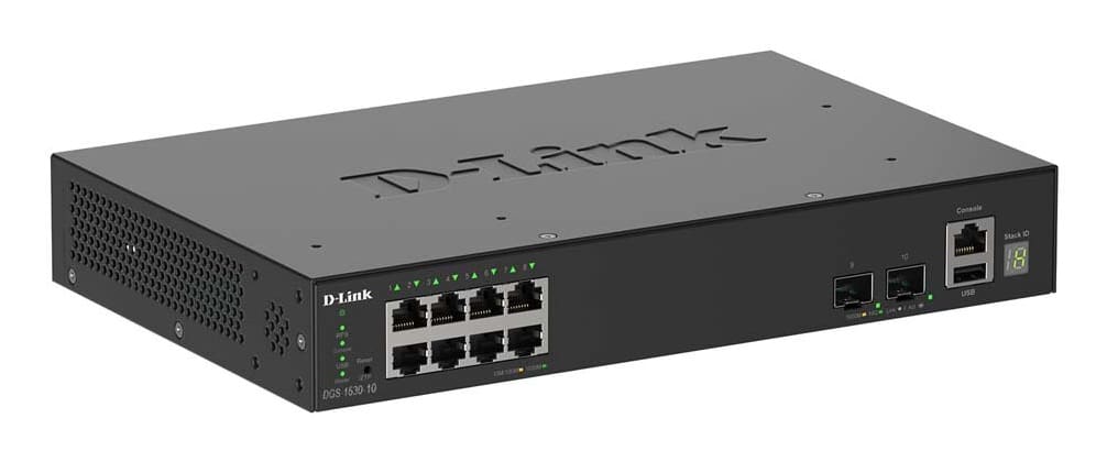 D-Link DGS-1530-10 Managed L2 Gigabit Ethernet (10/100/1000) Zwart