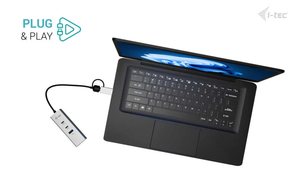 i-tec USB-C/USB-A Metal HUB 3 (2x USB-C, 1x USB-A) Port + 2.5GLAN - Afbeelding 2
