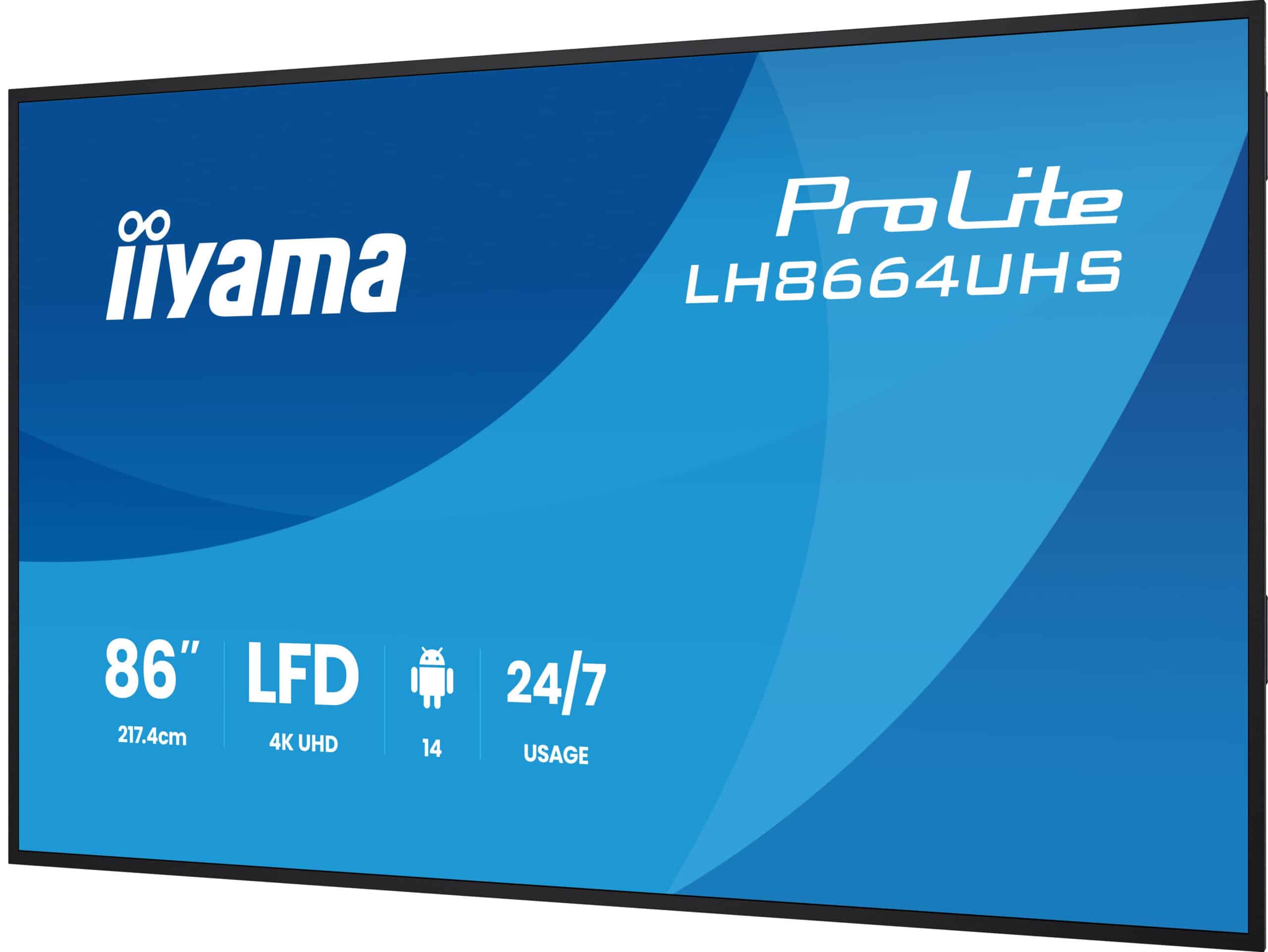 iiyama LH8664UHS-B3AG beeldkrant Digitale signage flatscreen 2,17 m (85.6") Wifi 500 cd/m² 4K Ultra HD Zwart Type processor Android 24/7 - Afbeelding 6