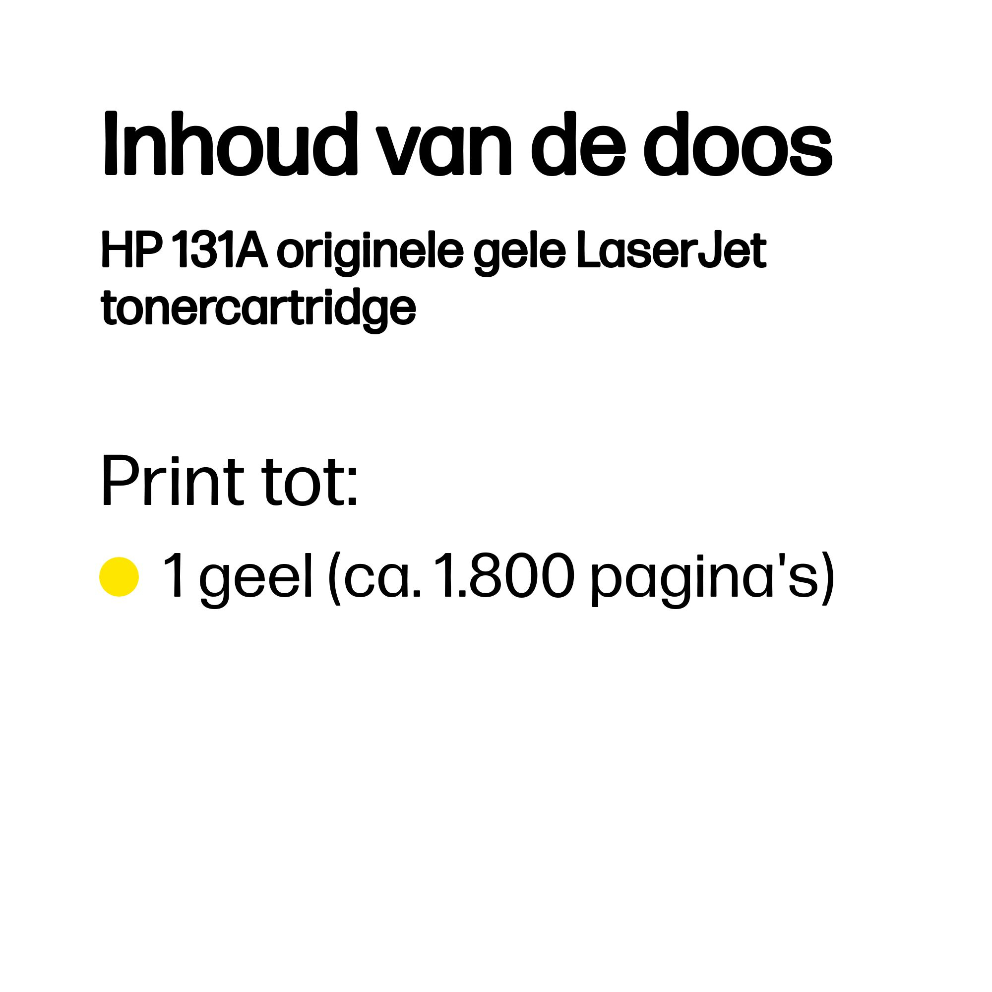 HP 131A originele gele LaserJet tonercartridge - Afbeelding 2
