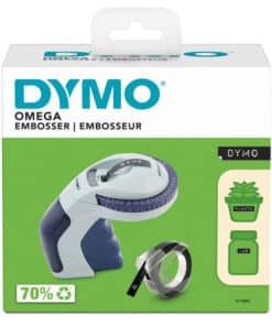 DYMO Omega labelmaker voor reliëfdruk | Kleine Lettertang met draaiklikwiel en ergonomisch ontwerp | Voor thuis, doe-het-zelven en knutselen (£/€, Ä, Ö & Ü)
