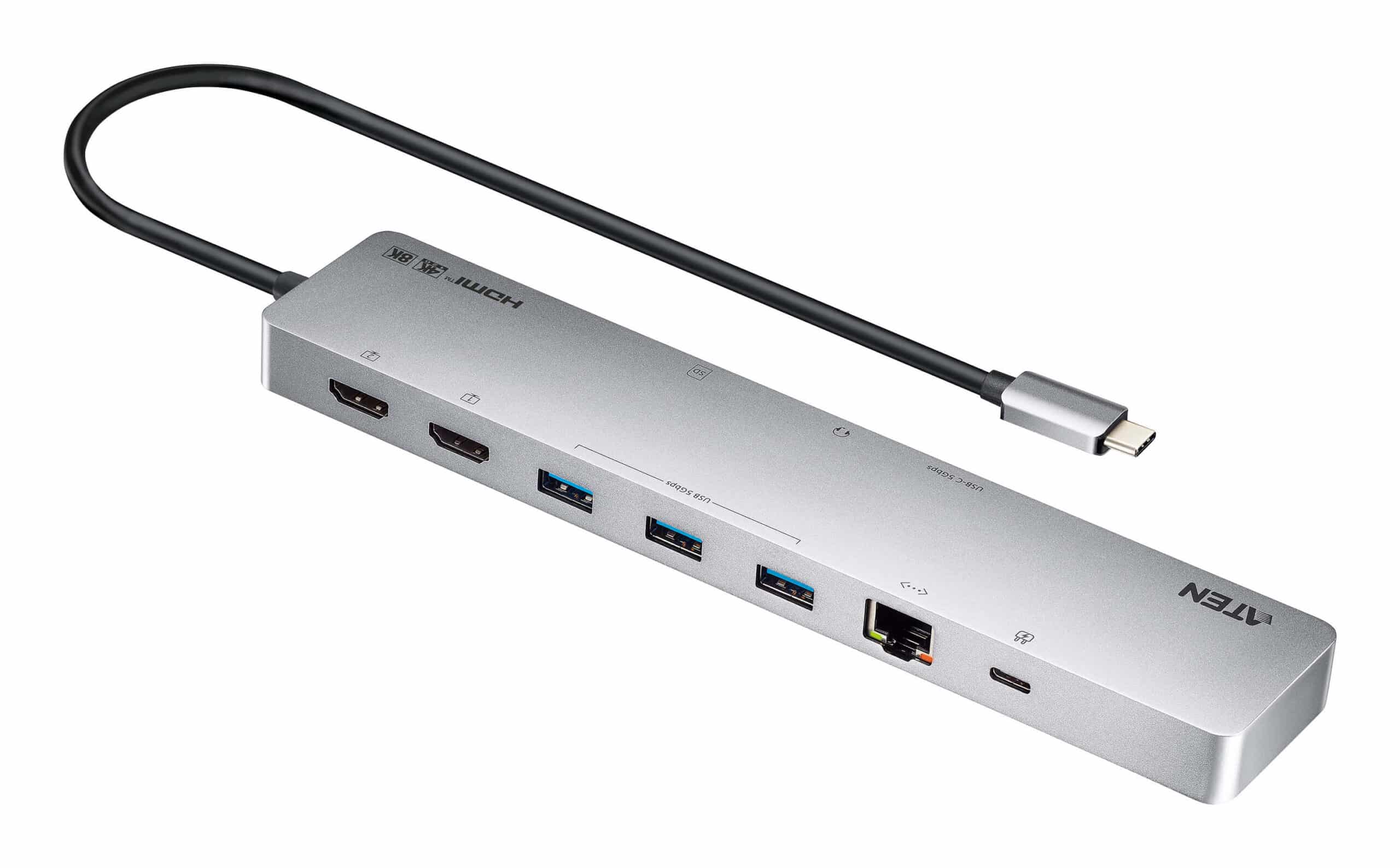 ATEN UH3240 interface hub USB Type-C Zilver
