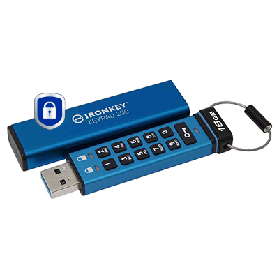 Kingston Technology IronKey 16GB Keypad 200, FIPS 140-3 Lvl 3 AES-256 versleuteld - Afbeelding 2