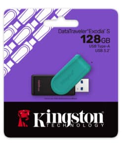 Kingston Technology DataTraveler 128GB Portable USB 3.2 Gen 1 Exodia S (Black/Turquoise) - Afbeelding 3